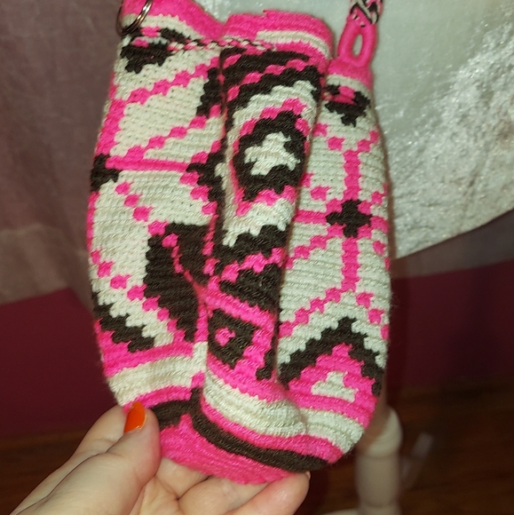 Crochet Hippie Boho Crossbody Purse 1 of a Kind - Picture 3 of 6